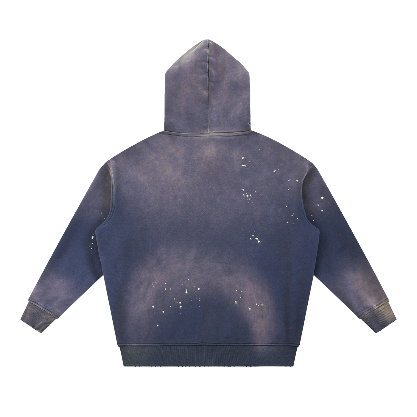 Snus Tub Washed Frayed Fleece Hoodie