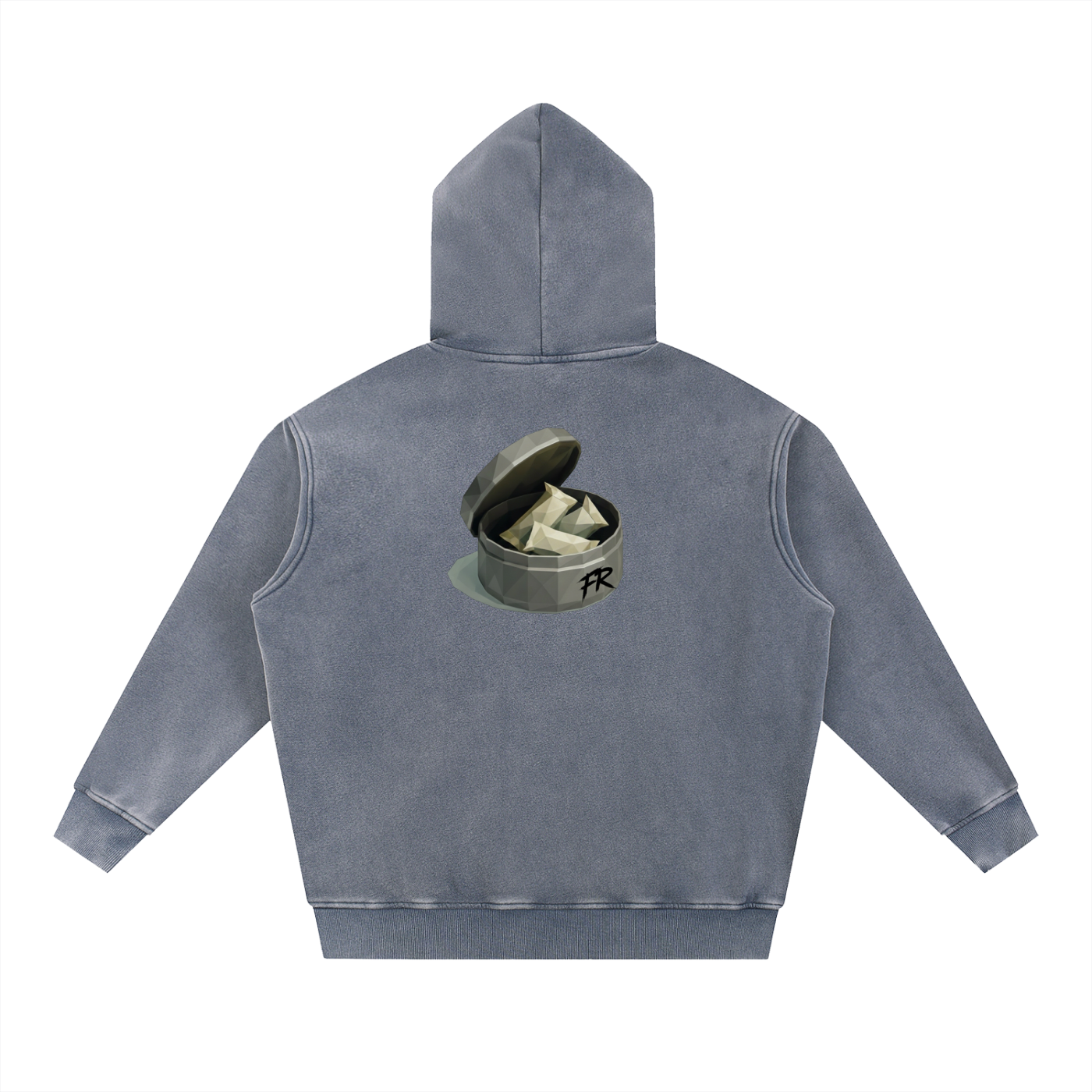 Snow Wash Fleece Oversize Hoodie