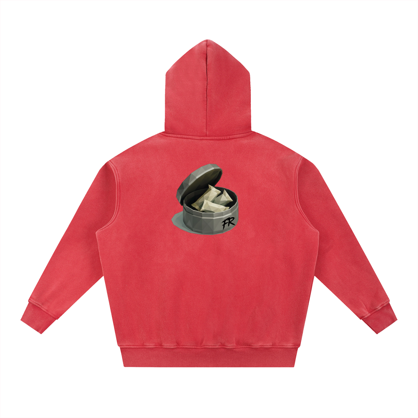 Snow Wash Fleece Oversize Hoodie